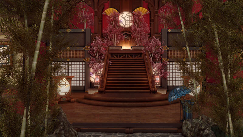 The entryway - lined by bamboo. To discourage loiterers.